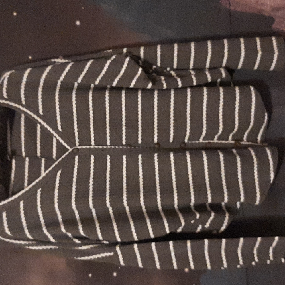 Rue 21 Womens size medium striped cardigan/shirt waffle knit